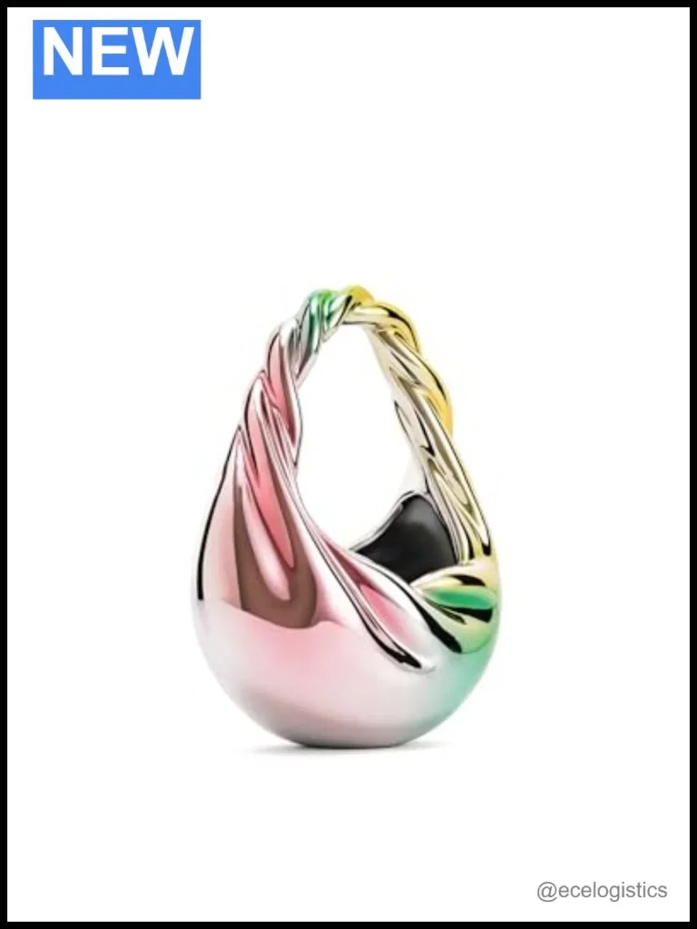 PVC Crescent Top Handle Bag Satchel Handbag Fits iPhone 16 Pro